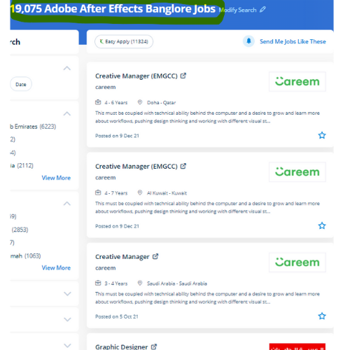 Adobe After Effects internship jobs in Doha