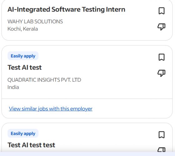 AI Testing & Automation internship jobs in Dukhan