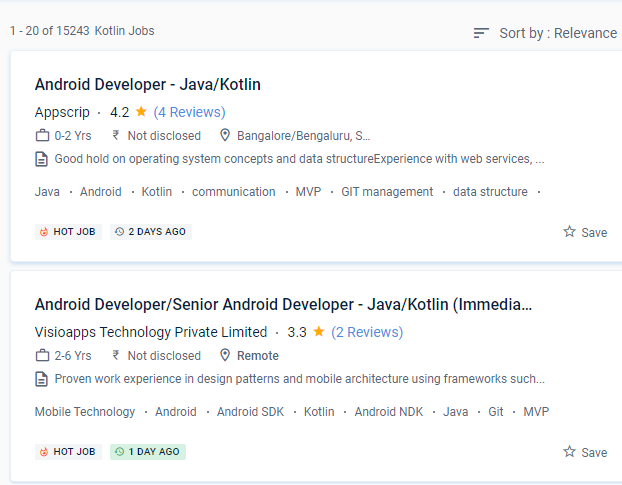 Android internship jobs in Doha