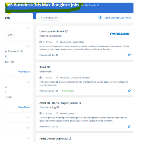 Autodesk 3Ds Max internship jobs in Al Wakrah