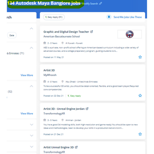 Autodesk Maya internship jobs in Dukhan