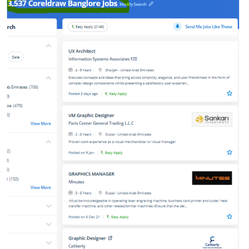 CorelDRAW internship jobs in Mesaieed