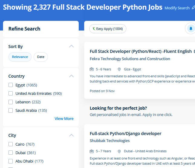 Full Stack Development internship jobs in Mesaieed