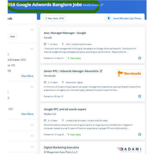 Google Adwords (PPC) internship jobs in Mesaieed