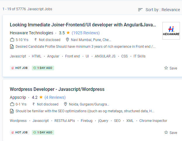 JavaScript internship jobs in Dukhan