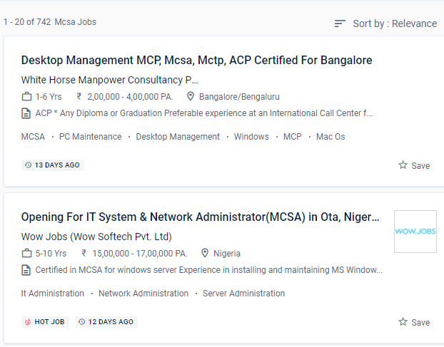 MCSA internship jobs in Doha