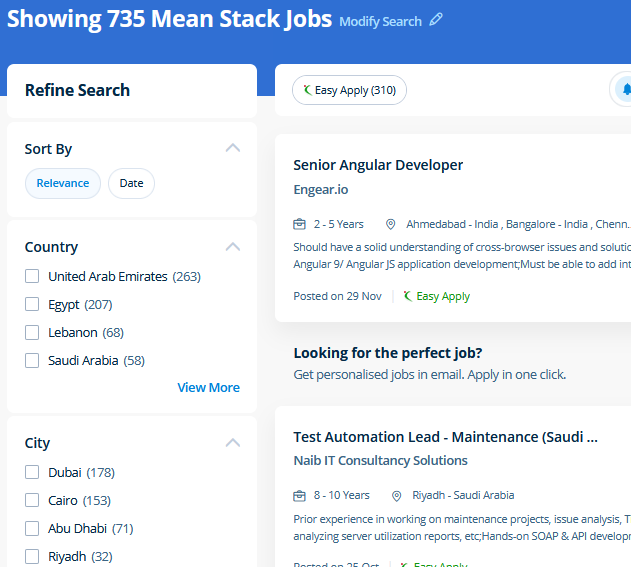 Mean Stack Development internship jobs in Al Rayyan