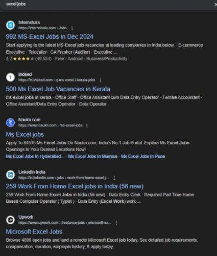 Microsoft Excel internship jobs in Doha