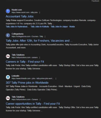 Tally Prime internship jobs in Doha